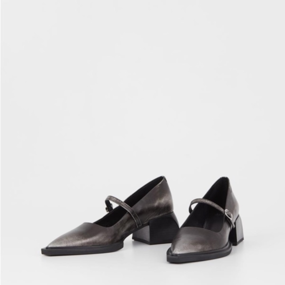 Vagabond Brushed Leather Mary Jane Heels US 9